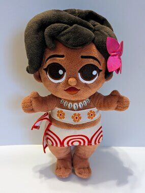 Disney Parks Princess Baby Moana Plush Stuffed Doll Toy 11 Inches